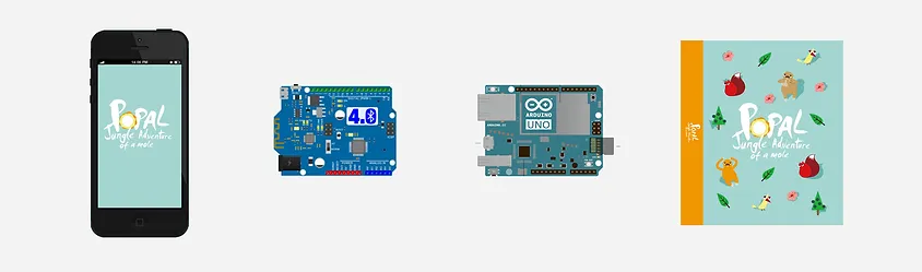 iphone -> Bluno -> ArduinoUNO -> Popal